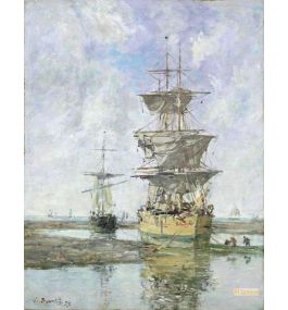 ウジェーヌ・ブーダン（Eugene Boudin） - 手描きの複製油絵 - 印象派