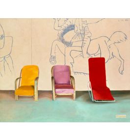 絵画＆椅子 ホックニー（Hockney） - 絵画 油絵 油彩画 複製画 - キュービズム