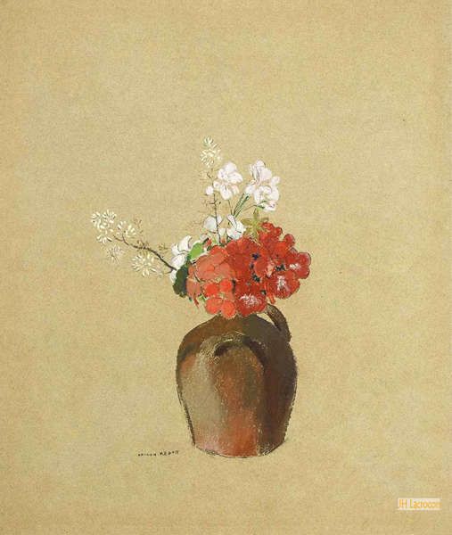 オディロン ルドン Odilon Redon カスタム複製 象徴主義 現代美術 ポスト印象派 写実主義 大型カスタム絵画 鉢の中の花