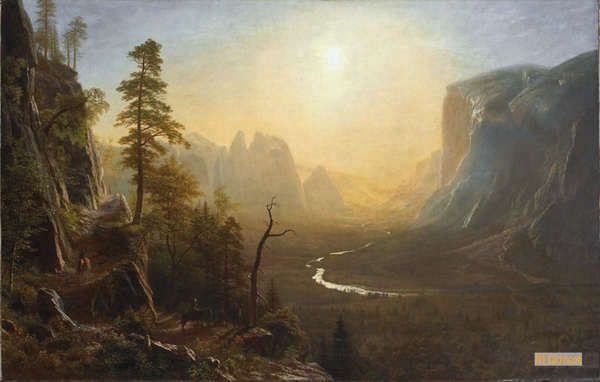 アルバート・ビアスタット（Albert Bierstadt） - 博物館品質手描きの