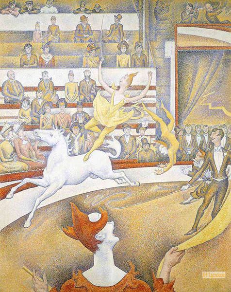 ジョルジュ・スラ（Georges Seurat） - 手描きの絵 - 点描画、ポスト