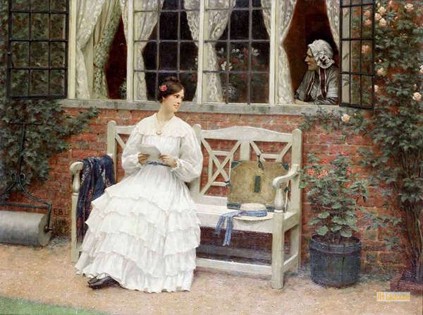 リチャード・トーランの絵画４点セット　ビクトリア時代の女性　新品・未使用送料無料 エドモンド・ブレア・レイトン（Edmund Blair Leighton） - 世界の名画