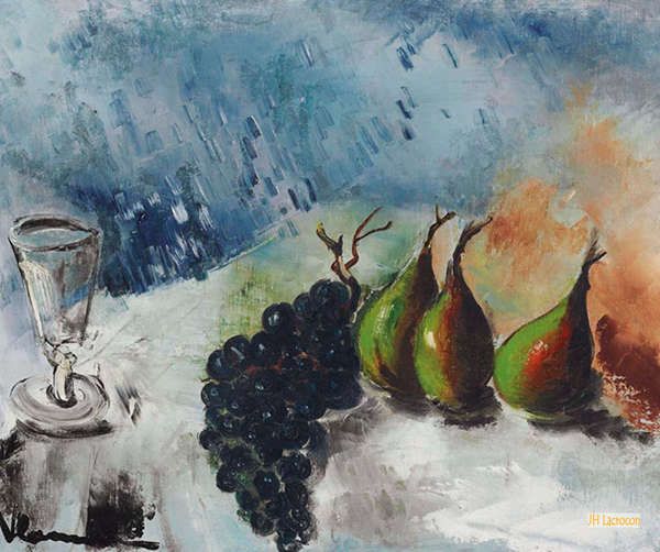 油絵  果実  4F モーリス・ド・ヴラミンク（Maurice de Vlaminck） - キャンバス上の