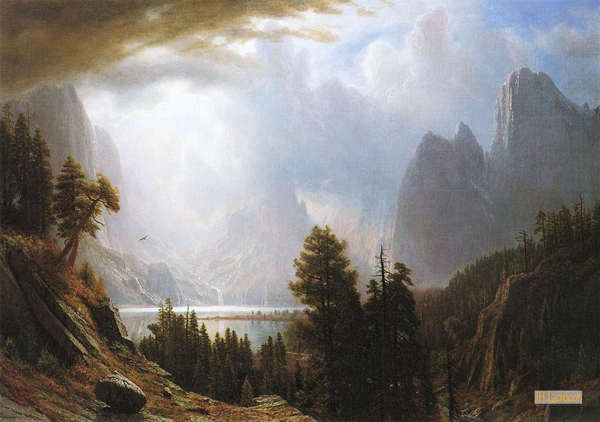 アルバート・ビアスタット（Albert Bierstadt） - キャンバス上の有名