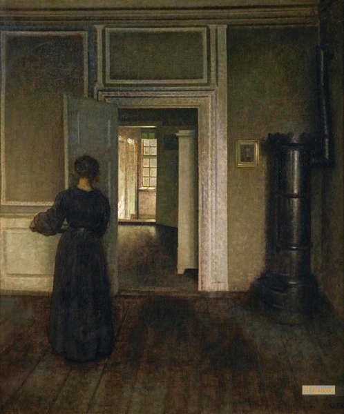 ヴィルヘルム・ハンマースホイ（Vilhelm Hammershoi） - 絵画 洋画