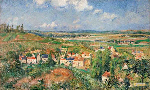 カミーユ・ピサロ（Camille Pissarro） - キャンバスに手描きの油絵