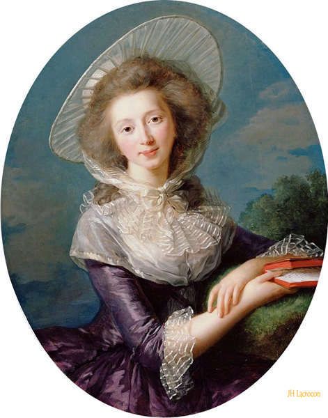 19世紀風 女性画家 油絵 ヴィジェ・ルブラン肖像画 （F30号） 19世紀風