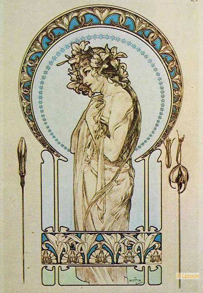 ミュシャ 絵画 Alphonse Mucha アルフォンス・マリア・ミュシャ（Alfons Maria Mucha） - キャンバス