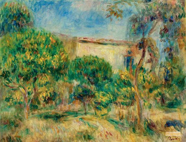 Tableau Toile Renoir "Nel Bosco" Reproduction Haute Qualité - Impression Sur Toile Encadrée - Made In Italy Sur Mesure