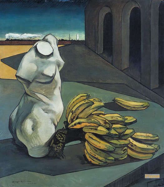 絵画 油絵 ジョルジョ・スカルコ ジョルジョ・デ・キリコ（Giorgio de Chirico） - 手描きの油絵の複製