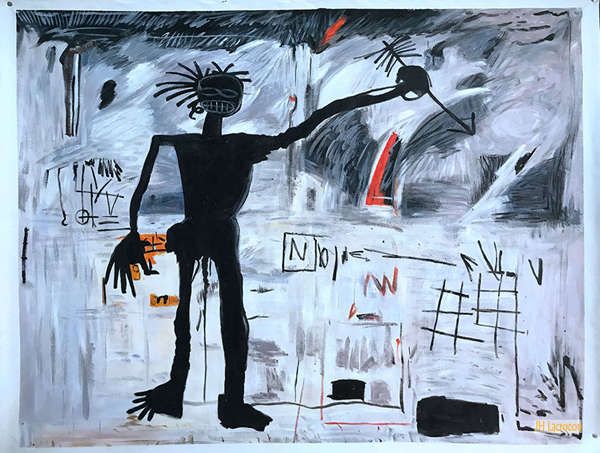 バスキア (Basquiat) - キャンバスに手描きのレプリカの傑作 - 新表現 