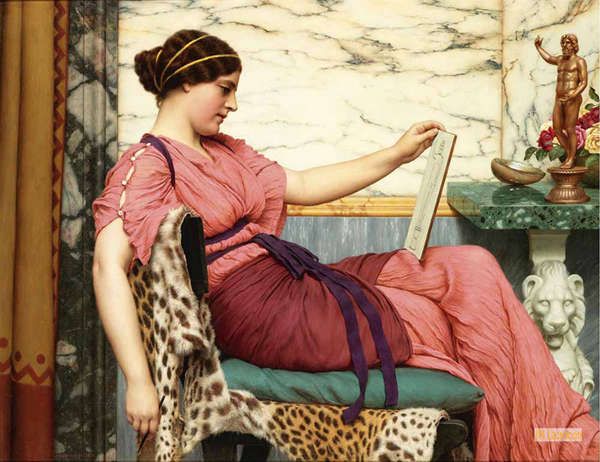 Isménie John William Godward - Impression Sur Toile Jwg44 - Tableau Néo-classique