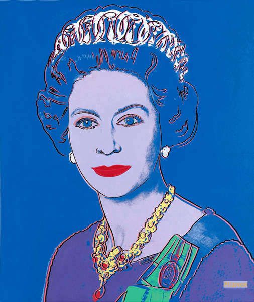 英国のエリザベス女王2世 - 手描きの複製油絵 「幸運の前兆 英国のエリザベス女王2世 - 手描きの複製油絵 「幸運の前兆