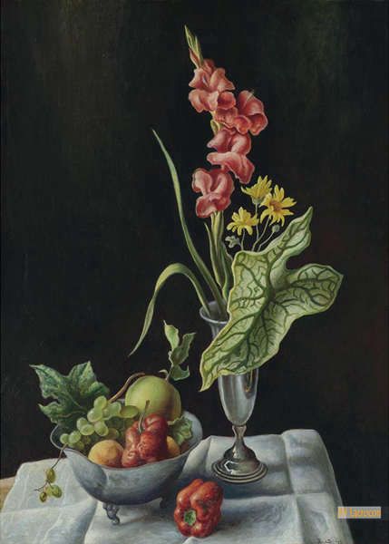 Tableau roses anciennes fleurs dans peintures du xxe siècle et contemporaines