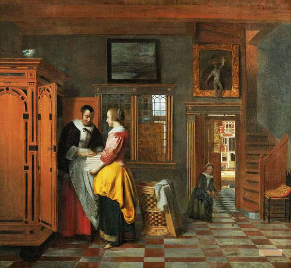ピーテル・デ・ホーホ（Pieter de Hooch） - 絵画のコピー - バロック